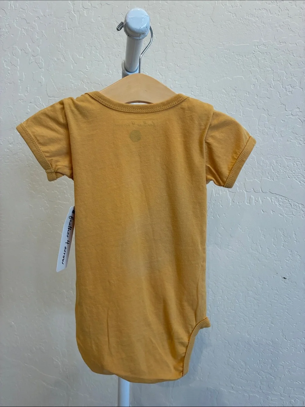 Mustard Yellow Yin Yang Flower Baby Bodysuit